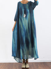 Vestido midi elegante, estilo retro literario y con vuelo amplio